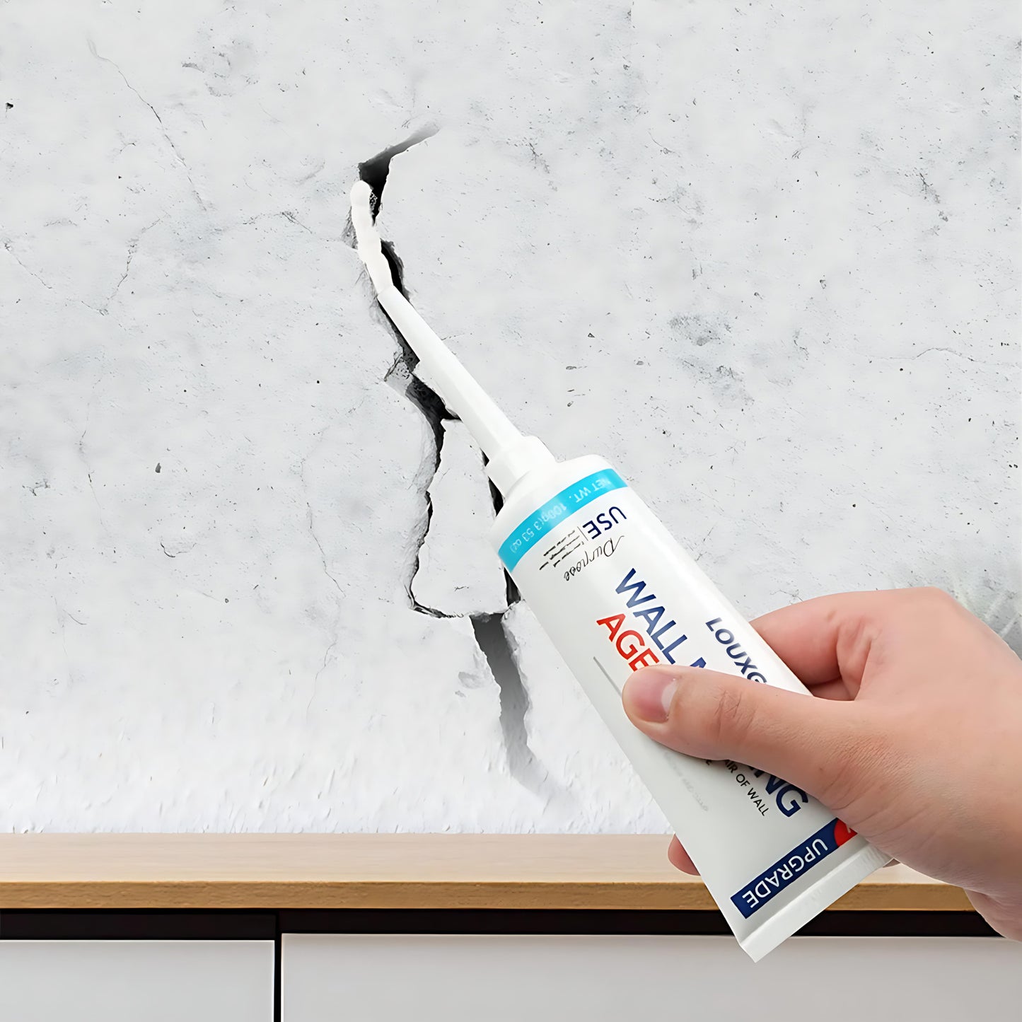 Louxgluw Spackle Wall Repair Kit,Wall Mending Agent Putty with Scraper