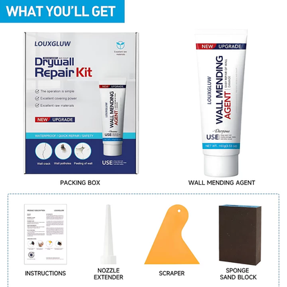 Louxgluw Spackle Wall Repair Kit,Wall Mending Agent Putty with Scraper