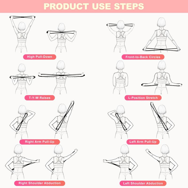 Resistance Bands Figure 8 Exercise Bands for Women 8 Shaped TPE Material for Arms Chest Expander Yoga Gym Fitness Muscle Training Equipment Stretching Gear