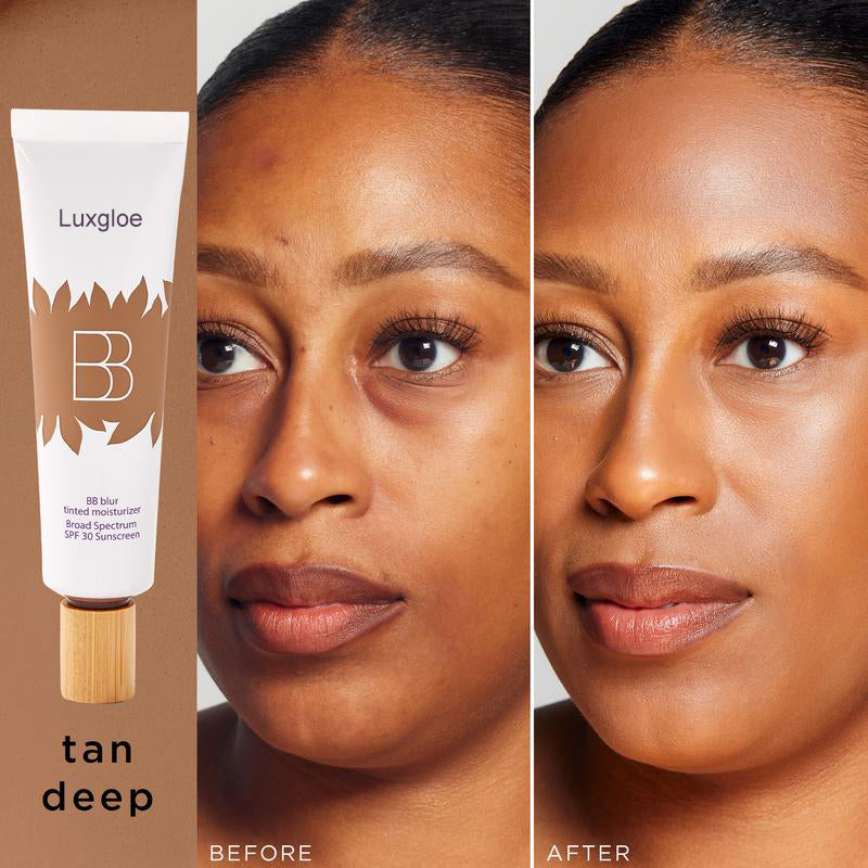Luxglue BB blur tinted moisturizer SPF 30 - instantly brightens, hydrates & smooths your skin